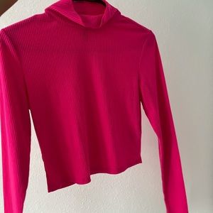 H&M ribbed Hot Pink top